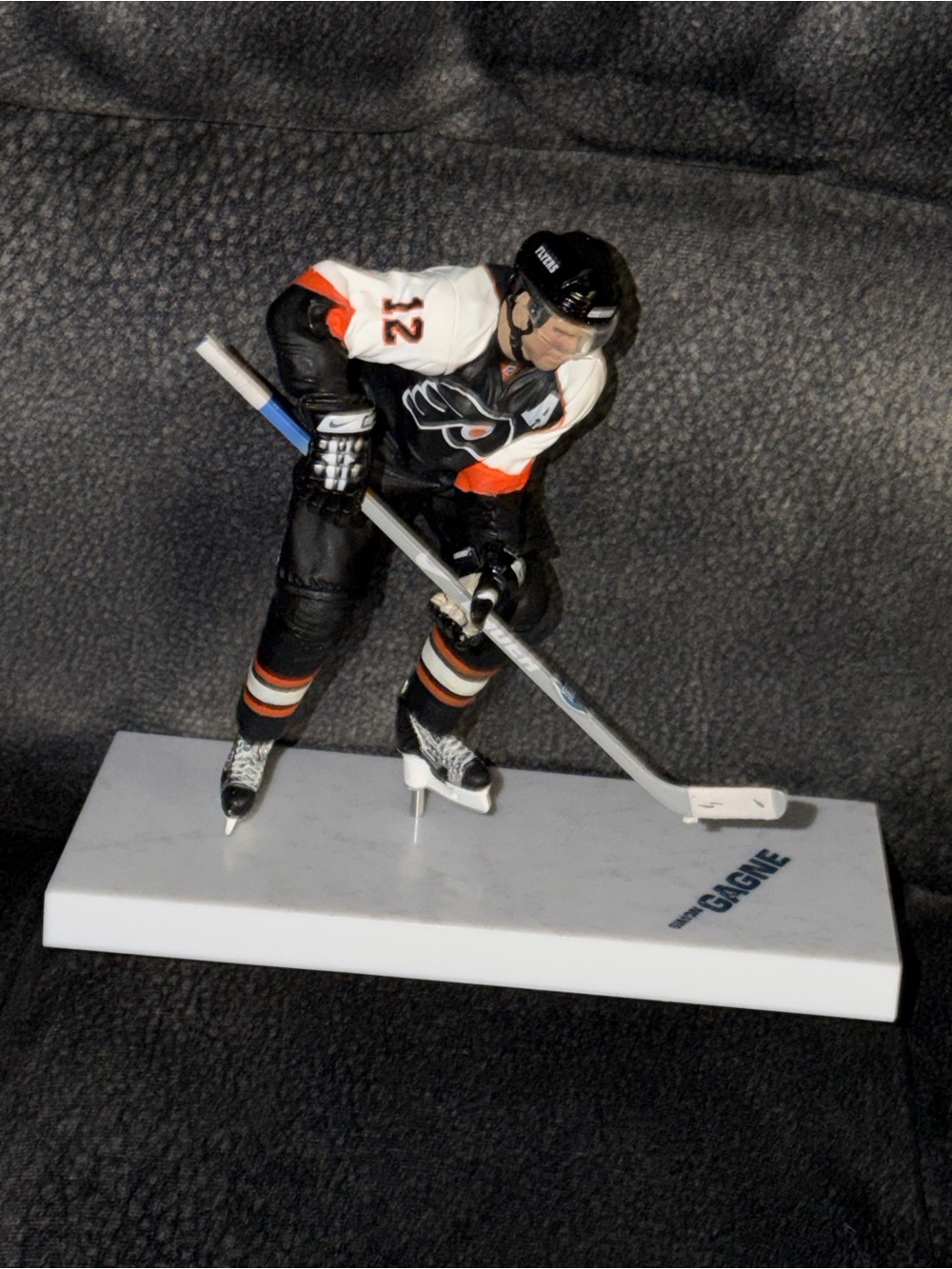 NHL McFarlane Philadelphia Flyers Simon Gagne Hockey Figurine Figure Used As Is.